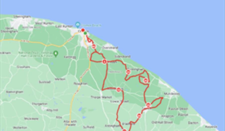 The Norfolk Marathon Routemap