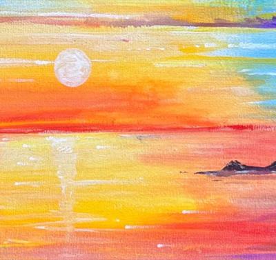 Paint Sailing Sunset Landscape at Pitcher & Piano with The Paint Club event Image 
