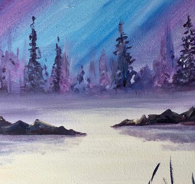 Paint the Northern lights at Cock & Hoop Pub with The Paint Club