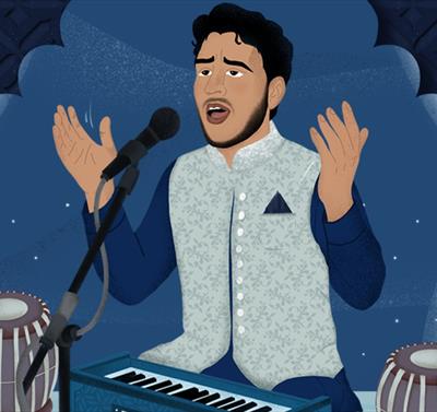 cartoon image of Qawwali