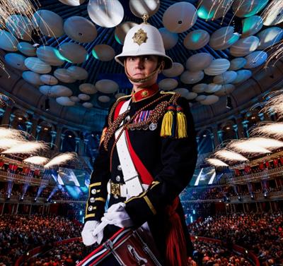 soldier on a stage