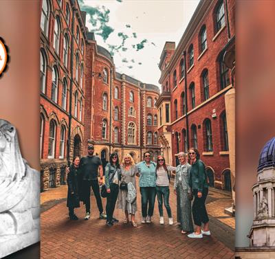 Tour group photograph in the Lace Market district