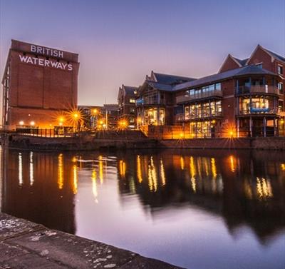 The image shows the British Waterways building in Nottingham.