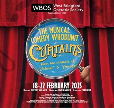 Poster for the musical comedy whodunnit 'Curtains'