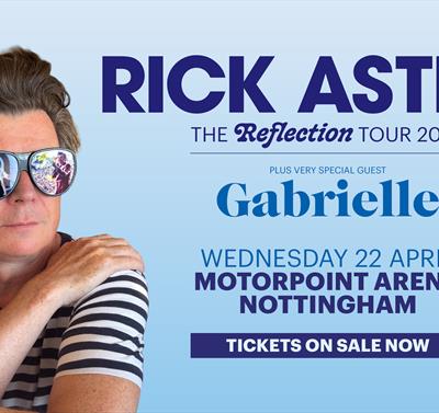 Event poster featuring picture of Rick Astley and event details