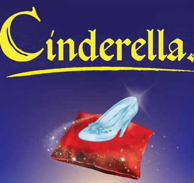 Graphic for the event including glass slipper on a cushion