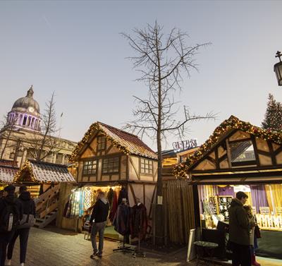 Christmas stalls on Long Row