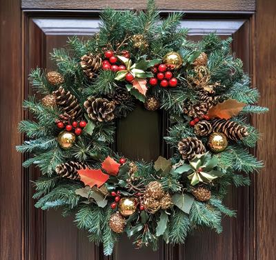 Christmas wreath making