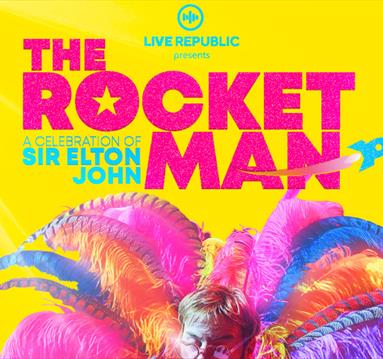 Graphic of the event including a mock-up of an Elton John tribute act