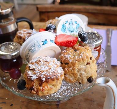 scones and sweets spread