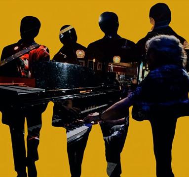 image of the silhouette of 4 people