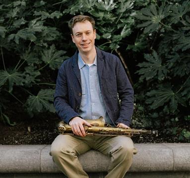 Sam Braysher sat with saxaphone