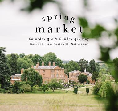 poster for spring market at norwood park