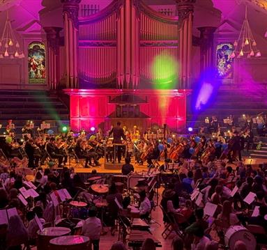 Orchestra on stage