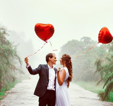 A couple in a forest