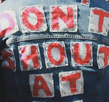 jacket which says dont shout at me
