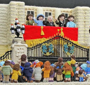Image of a yarn construction of buckingham palace