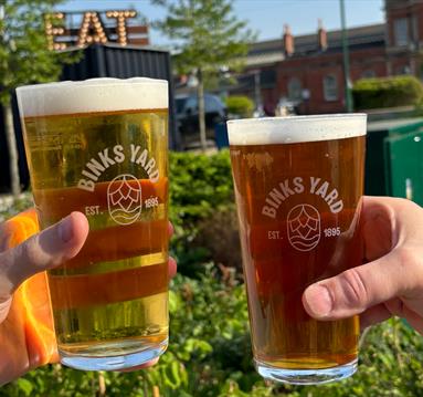 two pints of beer