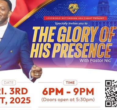 Event poster featuring event details and times