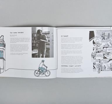 Photo of an open booklet