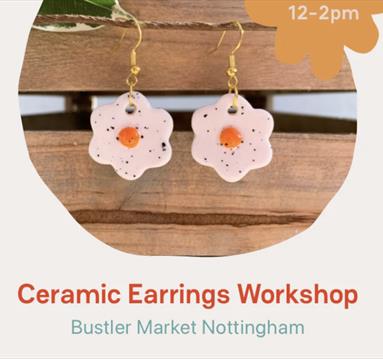 Ceramics Earrings Workshop at Bustler Market Nottingham
