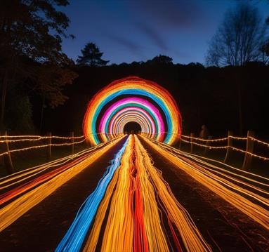 Enchanting Twilight Light Trail at Conkers