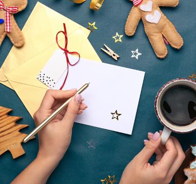 Photo of hands doing christmas crafts
