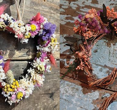 Wreath Making, Dried Flowers, Lace Market, Nottingham, Visit Nottingham