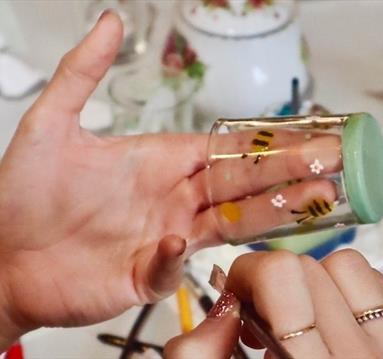 Tealight Glass Painting - Craft of the month January 2025 at Debbie Bryan
