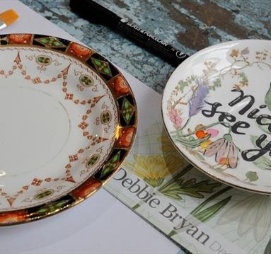 Plate Painting - Craft of the month February 2025 at Debbie Bryan
