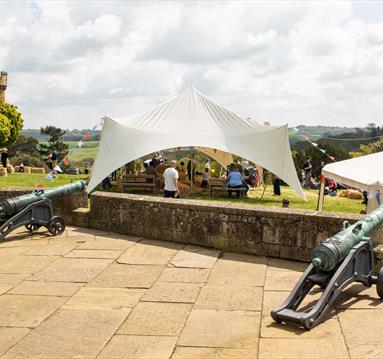 A photo of Belvoir Castle with a Garden Party in the grounds
