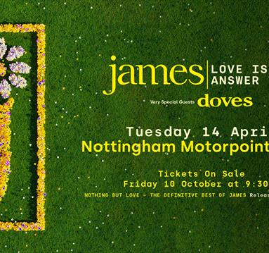 Event poster with event details and supporting act