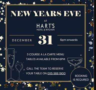 New Years Eve at Harts Hotel