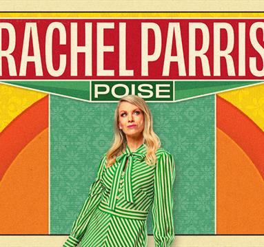 Grahpic of Rachel Parris with a 1960s theme