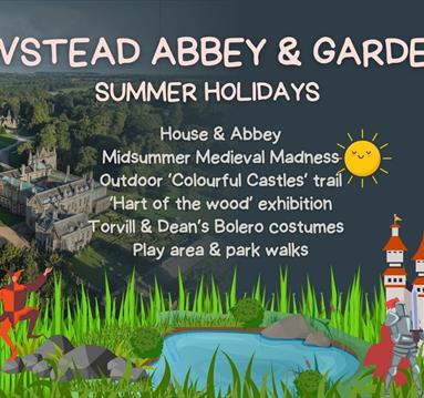 Summer holidays at Newstead Abbey poster