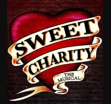 Sweet Charity banner wrapped around archetypal graphic of heart