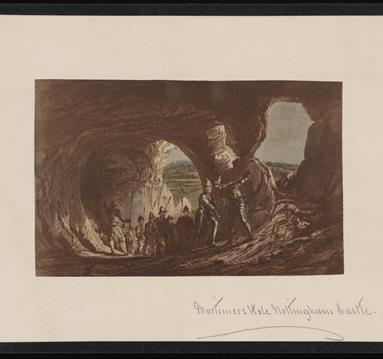 Old illustration of the Nottingham caves