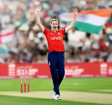 Photo of a cricket player on the pitch