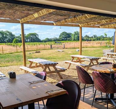 Vineyard café at Wolds Wine Estate