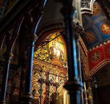 The beauty of the internal architecture and artwork of the Nottingham Cathedral
