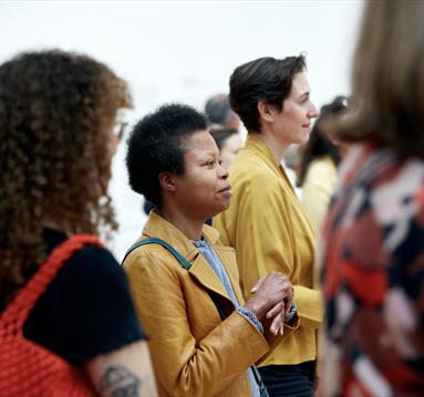 Photo of attendees in the gallery