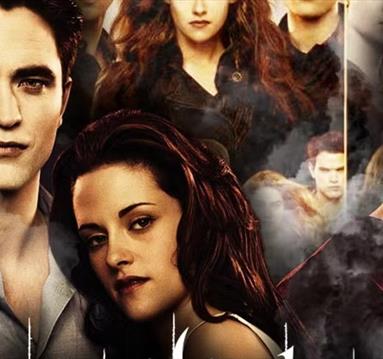 Composite image showing showing three of most important characters in the Twilight sagas