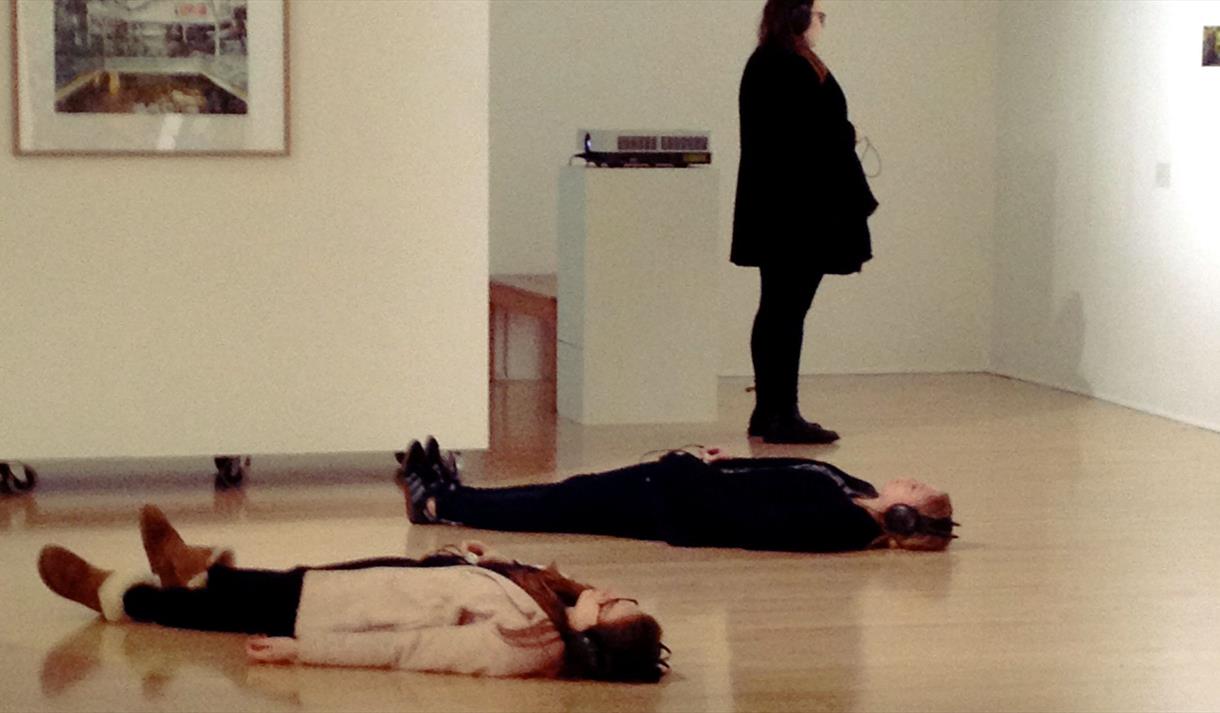 people in an exhibition