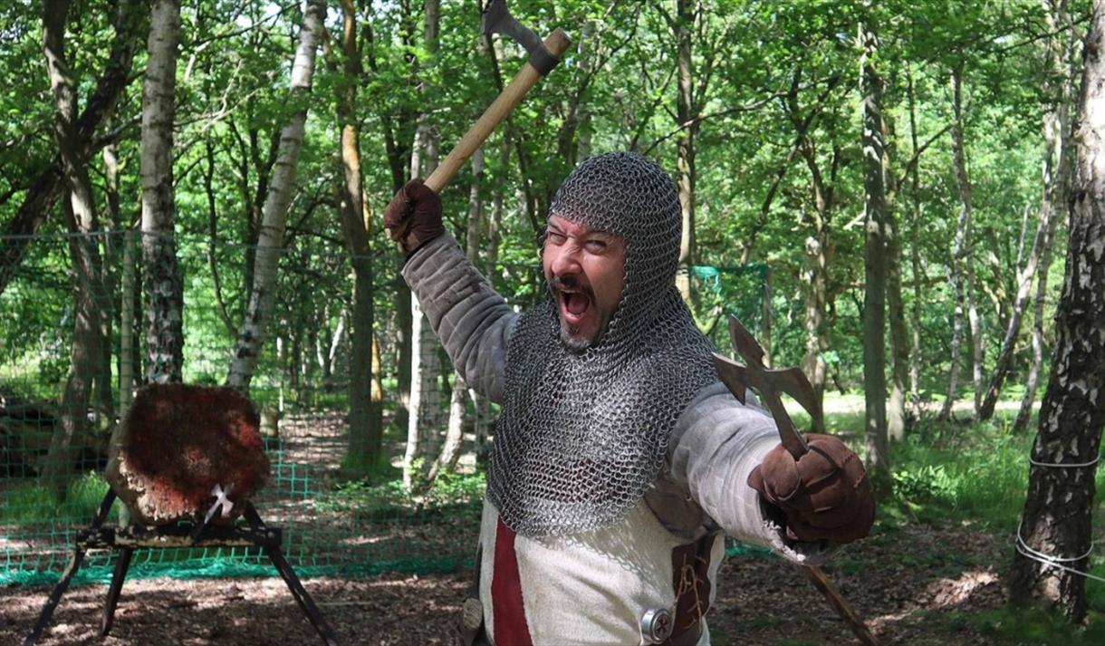 man with an axe