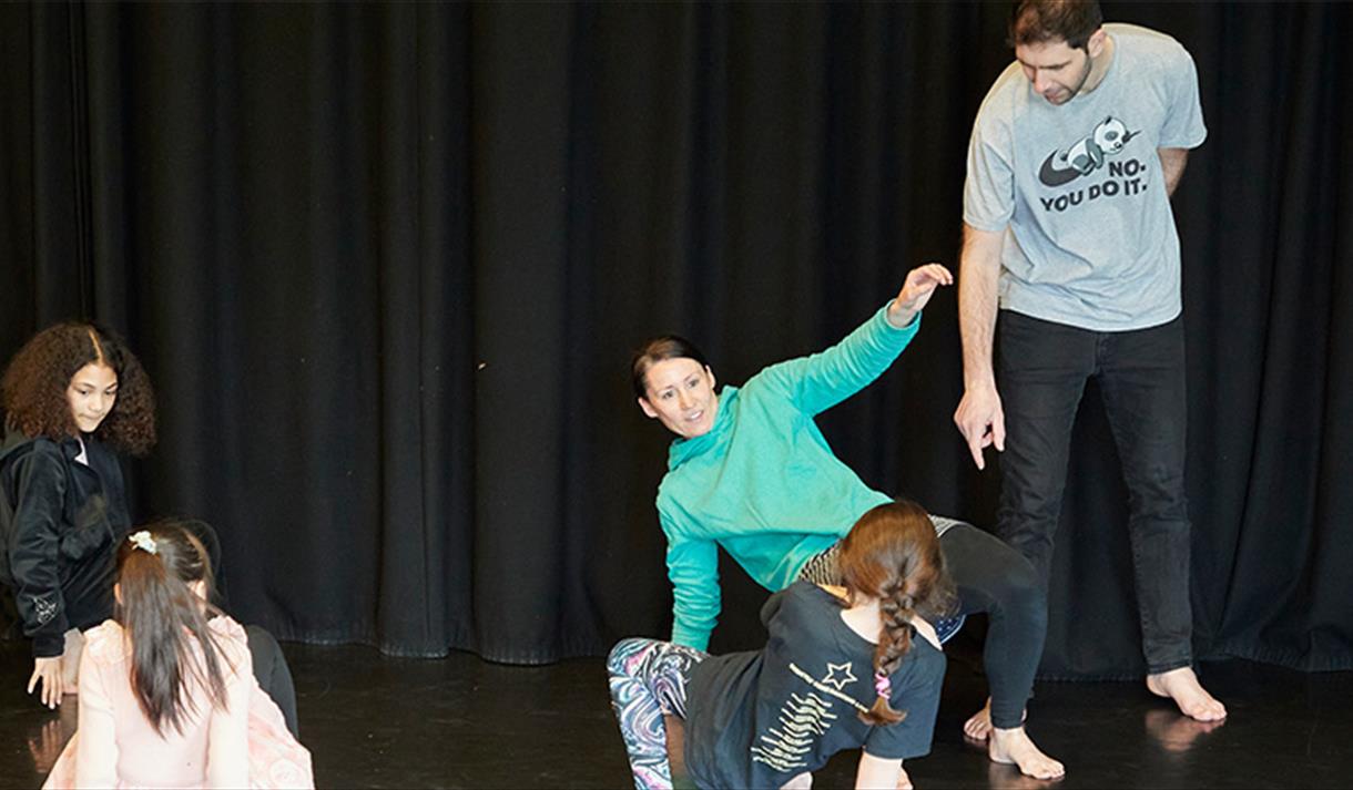 children performing movements