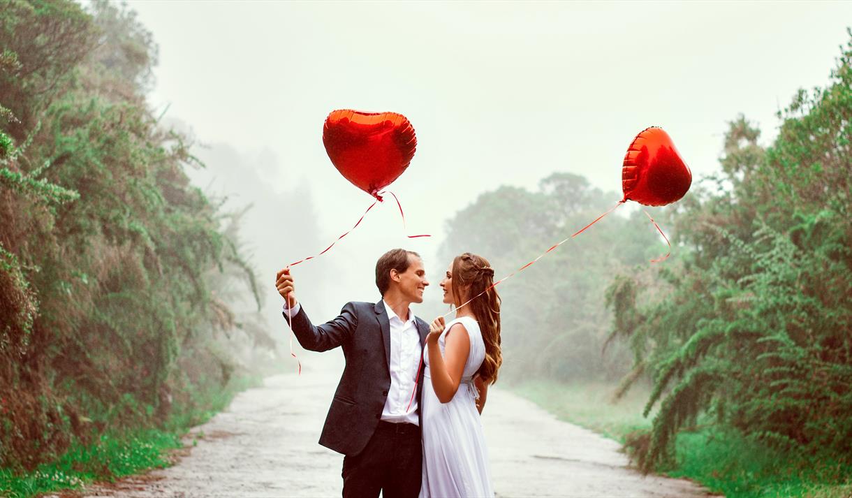 A couple in a forest