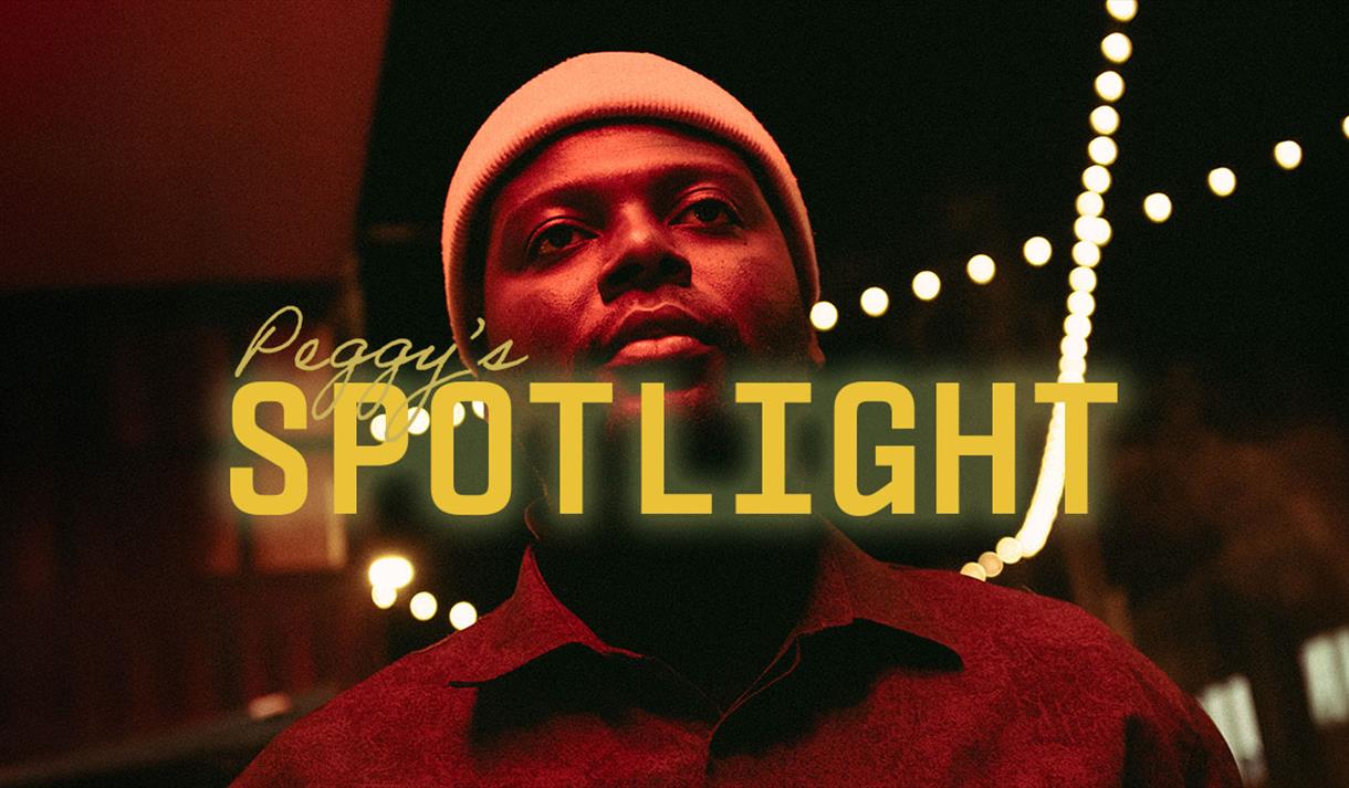 image of a man with fairy lights