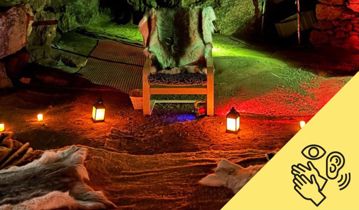 Relaxed Campfire Cave Experience
