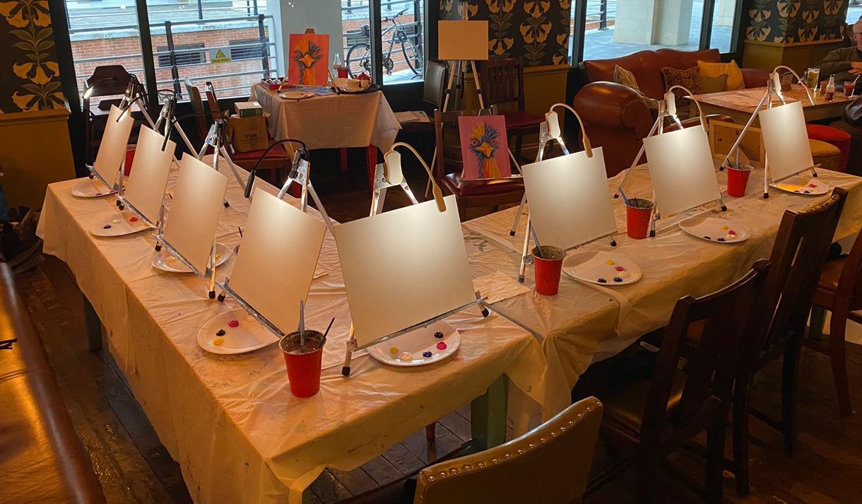 Painting party at The Alchemist