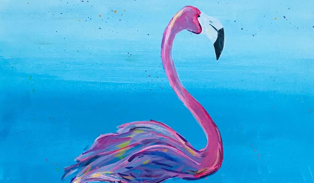 Paint a Flamingo at Cock & Hoop Pub with The Paint Club event Poster 
